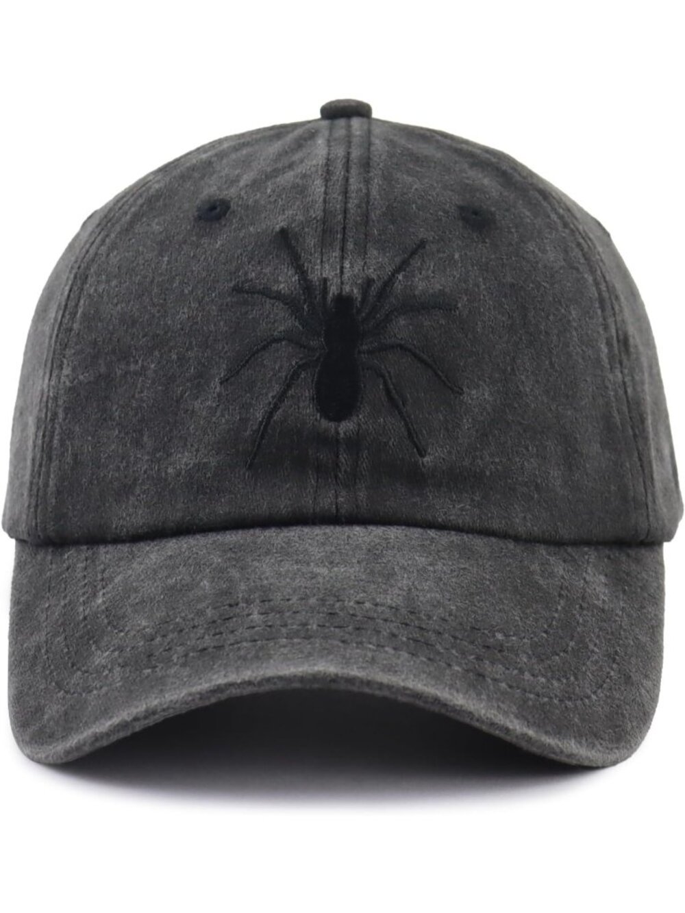 Unisax's Black Halloween Adjustable Cotton Embroidered Baseball Spider Hats